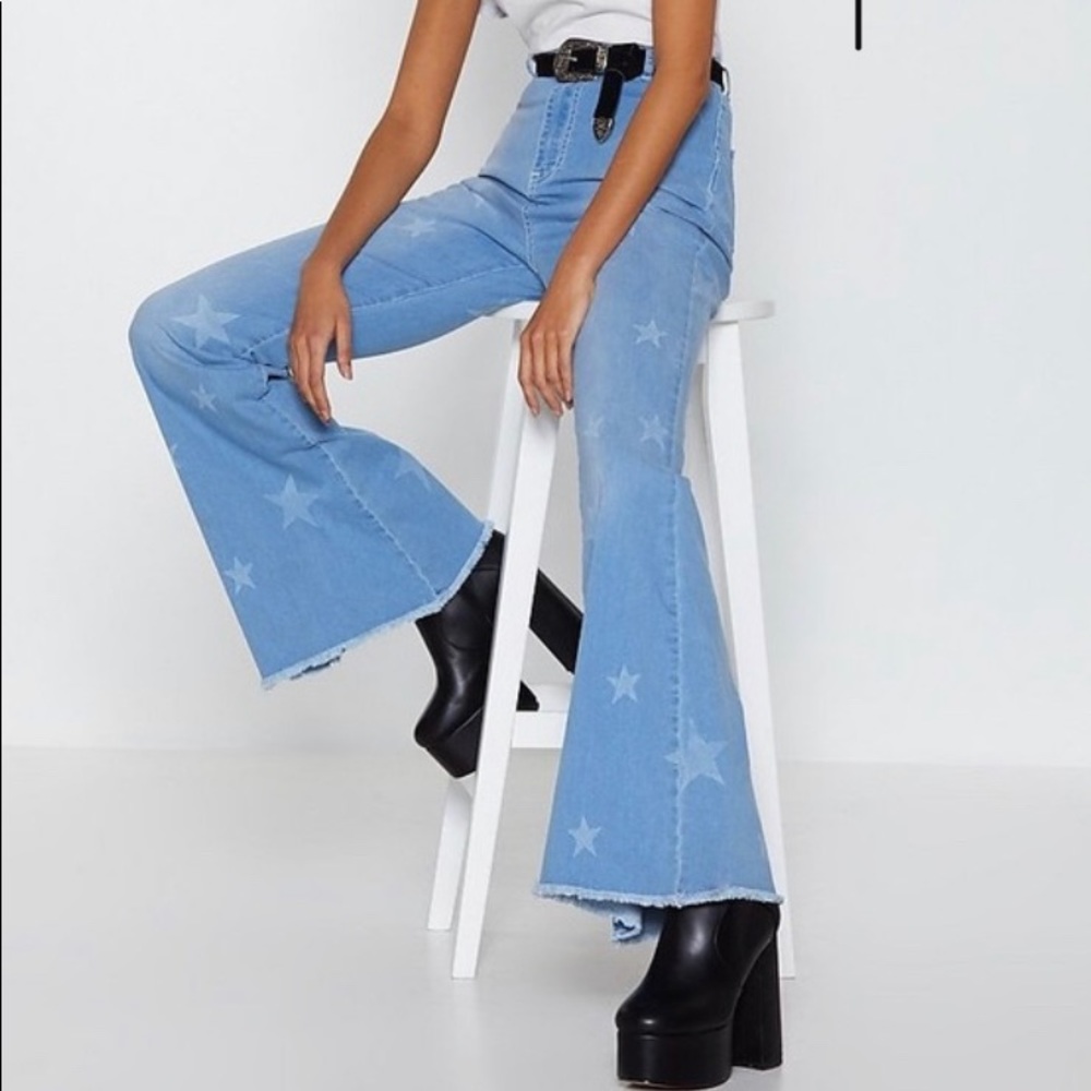 Nasty Gal Star Flare Jeans
